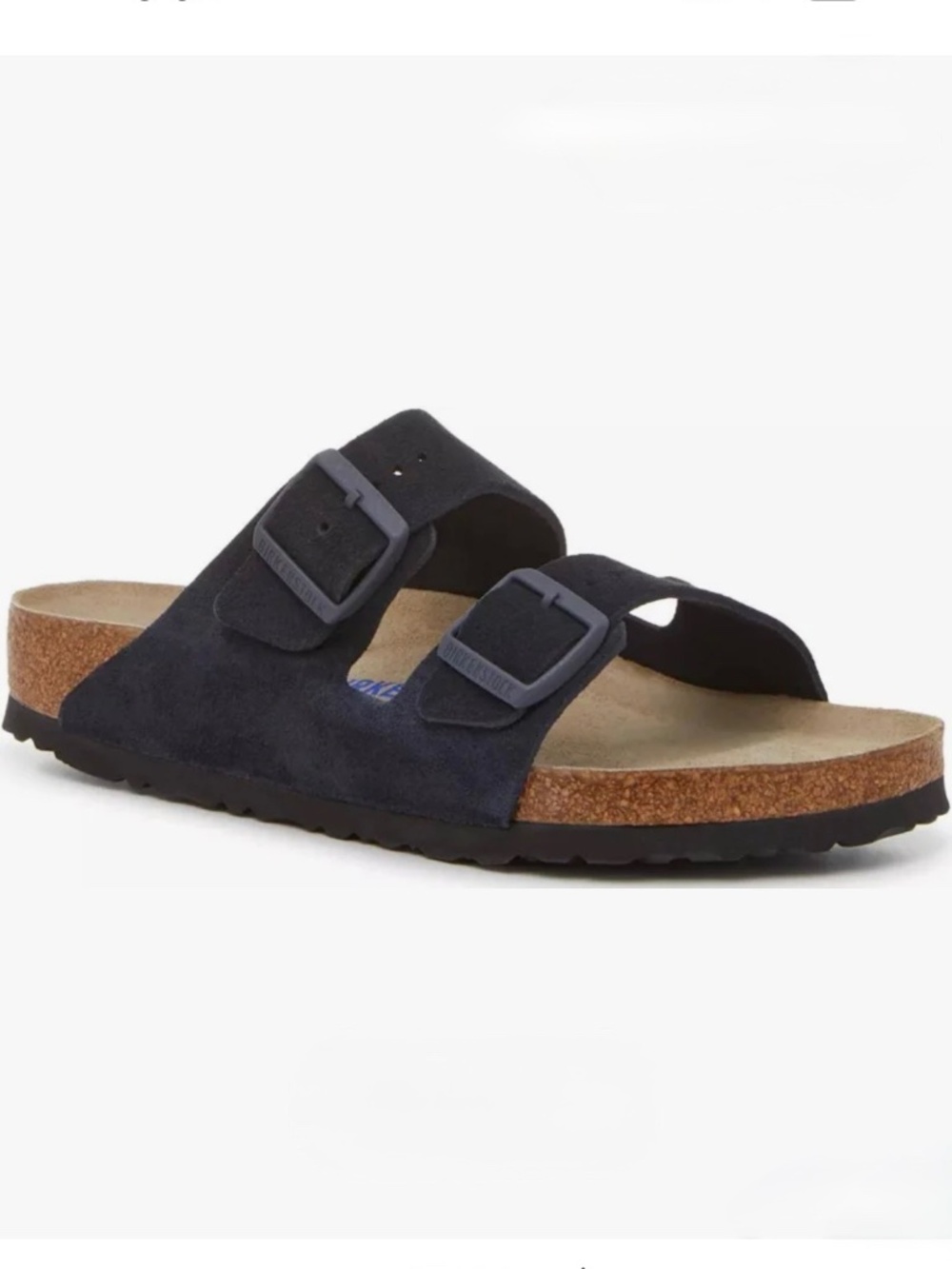 Birkenstock Women's Arizona Navy Suede Soft Footbed Sandals Size 42 (11M)